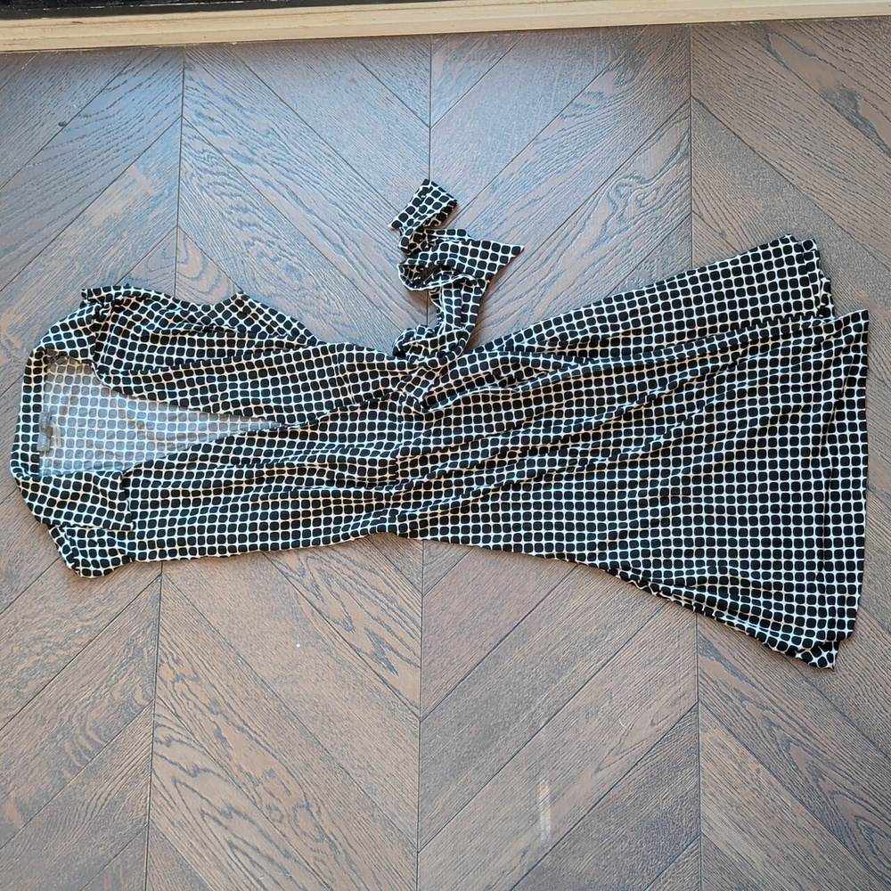 Vince Camuto Wrap Dress | Black & White Sundress | Size Small